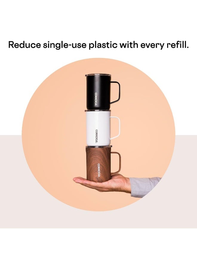 Corkcicle Triple Insulated Coffee Mug with Lid and Handle, Oat Milk, 16 oz – Stainless Steel Travel Mug Keeps Beverages Hot for 3+ Hours – Non-Slip, Easy-Grip, Spill-Resistant Tumbler - Image 5