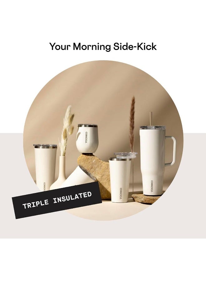 Corkcicle Triple Insulated Coffee Mug with Lid and Handle, Oat Milk, 16 oz – Stainless Steel Travel Mug Keeps Beverages Hot for 3+ Hours – Non-Slip, Easy-Grip, Spill-Resistant Tumbler - Image 3