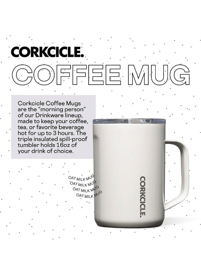 Corkcicle Triple Insulated Coffee Mug with Lid and Handle, Oat Milk, 16 oz – Stainless Steel Travel Mug Keeps Beverages Hot for 3+ Hours – Non-Slip, Easy-Grip, Spill-Resistant Tumbler - Image 2