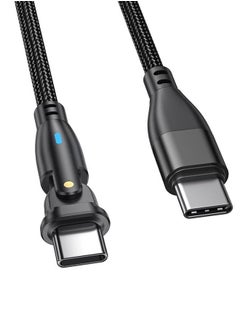 Generic USB C to USB C Fast Charging Cable 60W 2 Meters with USB A Adapter, 20V/3A 180° Rotating Fast Charge Cable, Nylon Braided Fast Charging Cord Type C Compatible with MacBook Pro Air, iPad Pro, Samsung  - Image 3