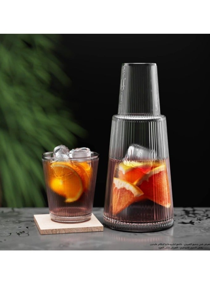 Water drinking vessel with a clear glass cup - Image 1