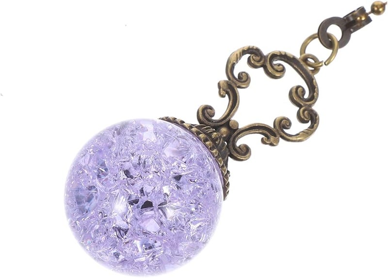 سلسلة سحب مروحة سقف كريستال أرجواني سحر التمديد 2 حزمة سهلة التركيب سلسلة خرزية زخرفية - Image 4