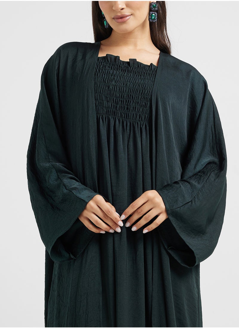 hayas closet Abaya with Inner Ruched Dress  - Image 3
