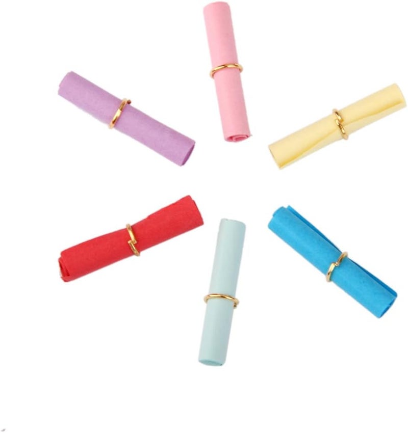 كلاراكو ٥٠ قطعة من لفائف الورق الملونة للكتابة عليها، رسائل عيد الحب في زجاجة، لفة ورق ٦ × ٢٫٥ سم - Image 4