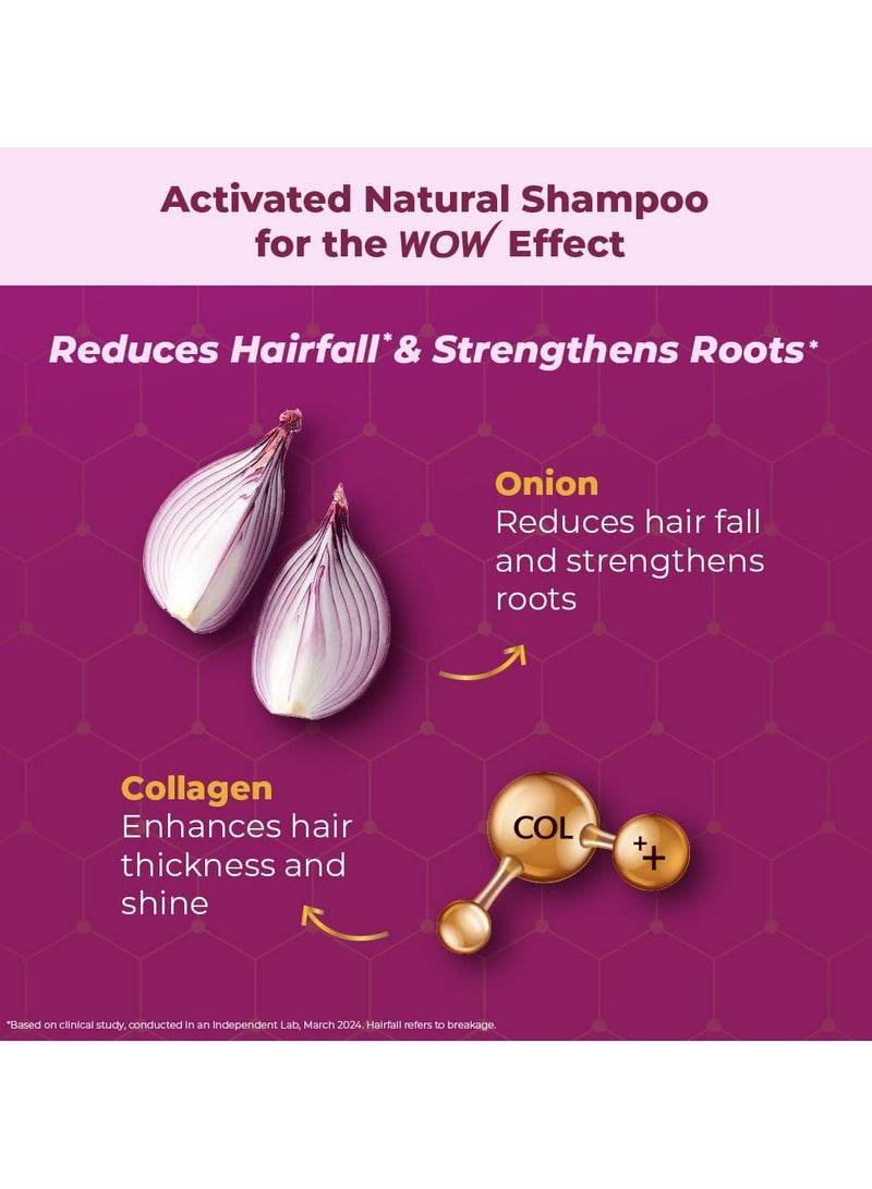 WOW Skin Science Onion & Collagen Anti-Hairfall Shampoo|Reduces Hairfall|Strengthens Roots|Nourishes Scalp|Prevents Breakage|Enhances Hair Thickness and Shine|New & Improved Formulation|500ml - Image 5