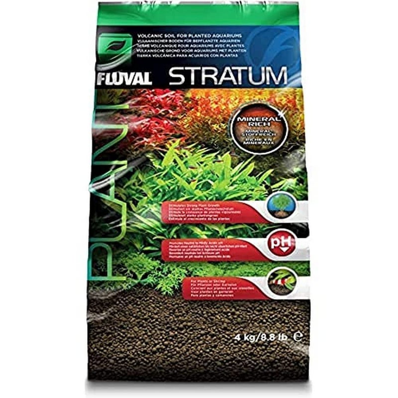 Fluval 12694 Plant and Shrimp Stratum for Freshwater Fish Tanks, 8.8 lbs. â€“ Aquarium Substrate for Strong Plant Growth, Supports Neutral to Slightly Acidic pH - Image 1