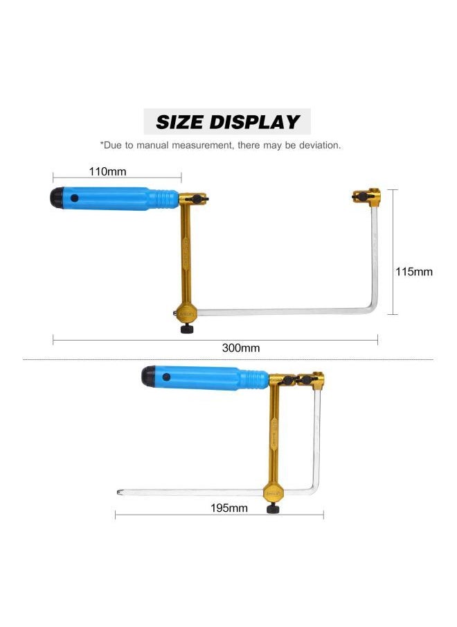 NIBEMINENT Adjustable U-Shaped Handsaw Blue/Gold/Silver  - Image 3