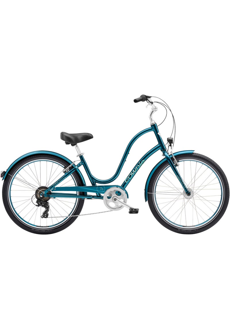 Electra Bicycle Company Electra Townie Original 7D EQ Women's City Bike, 26 Inch, 7-Speed, Aluminium Step-Thru Frame, Ocean Blue - Image 2