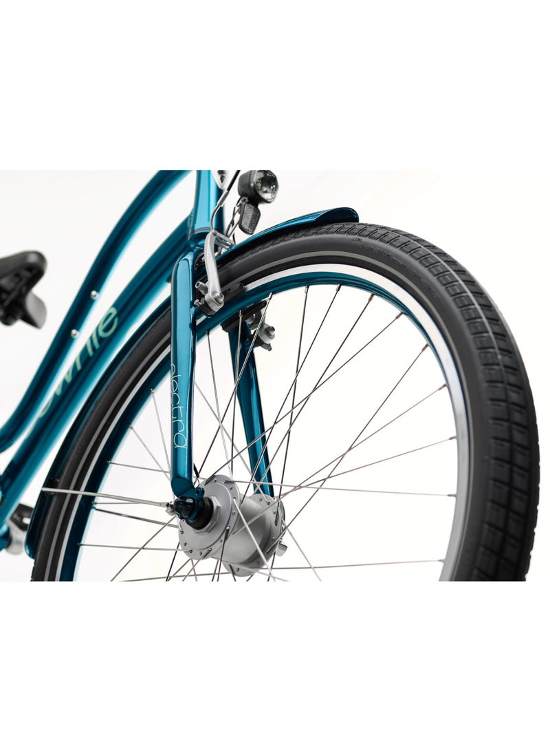 Electra Bicycle Company Electra Townie Original 7D EQ Women's City Bike, 26 Inch, 7-Speed, Aluminium Step-Thru Frame, Ocean Blue - Image 4