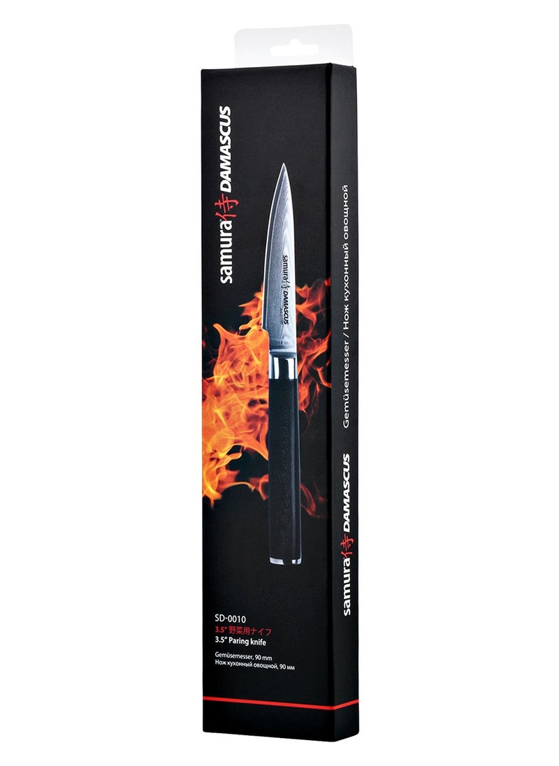 Samura Damascus Paring Knife 3.5"/90 mm | 67 Layers | Alloy Steel Blade | G-10 Ergonomic Handle | Professional Chef Knife | Precision Cutting | Easy Handling | Better Control | Kitchen Accessory  - Image 2