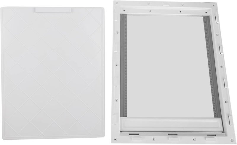 Largest Pet Door Easy Installation Dog Fence Magnetic Entry and Exit White, Wall Embedded Dog Door for Large Dogs, ABS Material (White) - Image 1