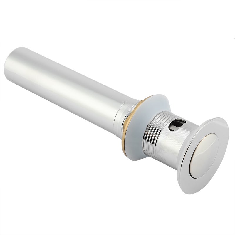 G1 1/4" Chrome Plated Stainless Steel Bathroom Basin Sink Pop Up Drain Assembly with Overflow - Image 1