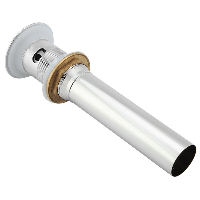 G1 1/4" Chrome Plated Stainless Steel Bathroom Basin Sink Pop Up Drain Assembly with Overflow - Image 5