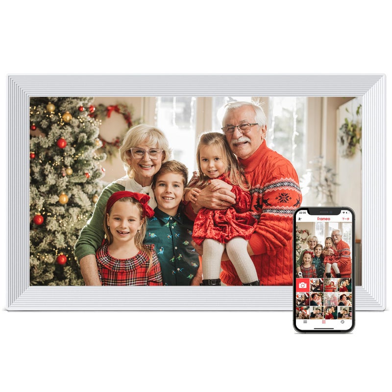 Pastigio Digital Picture Frame WiFi, 15.6 Inch Frameo Digital Photo Frame, 32GB Memory, 1920*1080 IPS HD Touch Screen, Auto-Rotate, Share Pictures Video Instantly, Gift for Mom, Wedding, Birthday, Anniversary - Image 1