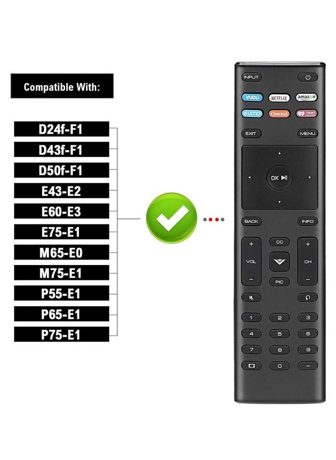 Raxoom - XRT136 Replacement Remote Control for Vizio DEMP Series Smart TVs with Netflix/Vudu/Xumo/le/iHeart Radio Keys - Image 1