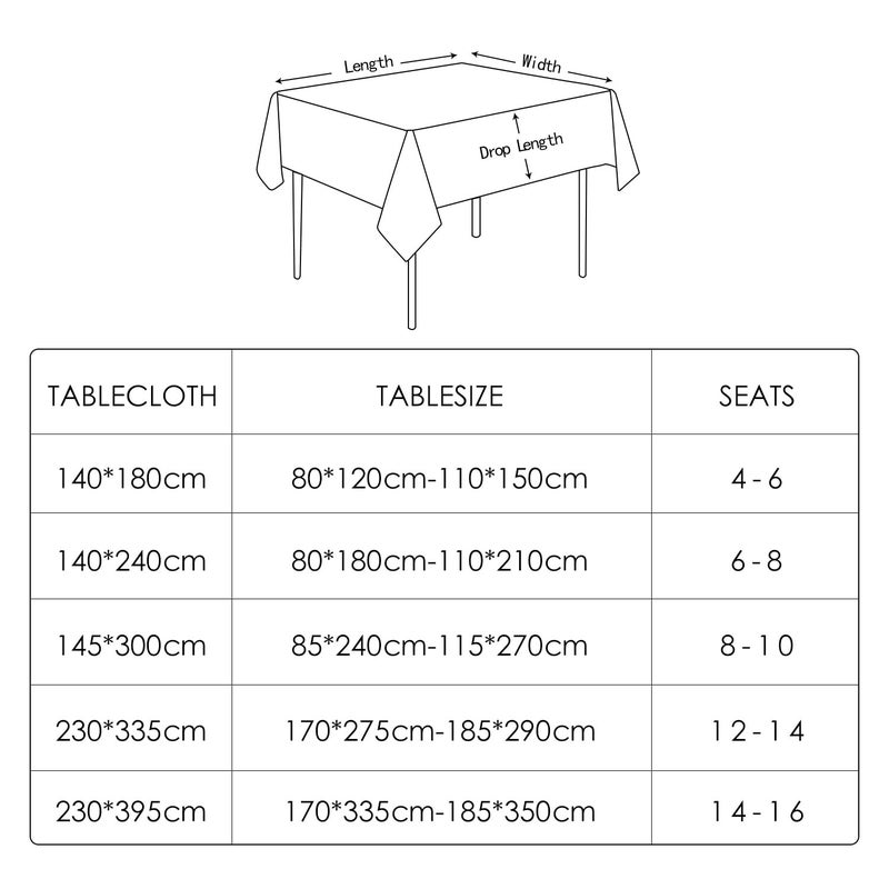 BALCONY & FALCON Black Tablecloths Rectangle Faux Linen Table Cloth, Washable Table Cover for Kitchen Dinning Tabletop Buffet Decoration, Large Oblong Table Cloths - Image 3