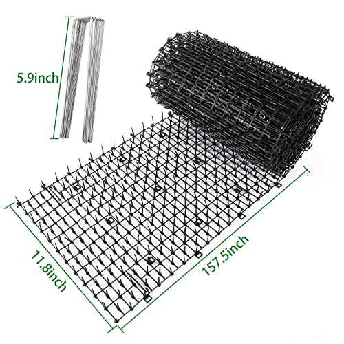 SENENQU Cat Scat Mat with Spikes 12in x 13ft Scat Mats for Cat Indoor, Cats Scats Mats Anti-Cats Deterrent Mat Prickle Strips Home Spike Deterrent for Outdoor Garden Window Sofa, Black - Image 2