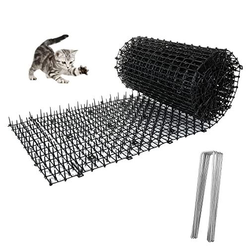 SENENQU Cat Scat Mat with Spikes 12in x 13ft Scat Mats for Cat Indoor, Cats Scats Mats Anti-Cats Deterrent Mat Prickle Strips Home Spike Deterrent for Outdoor Garden Window Sofa, Black - Image 1