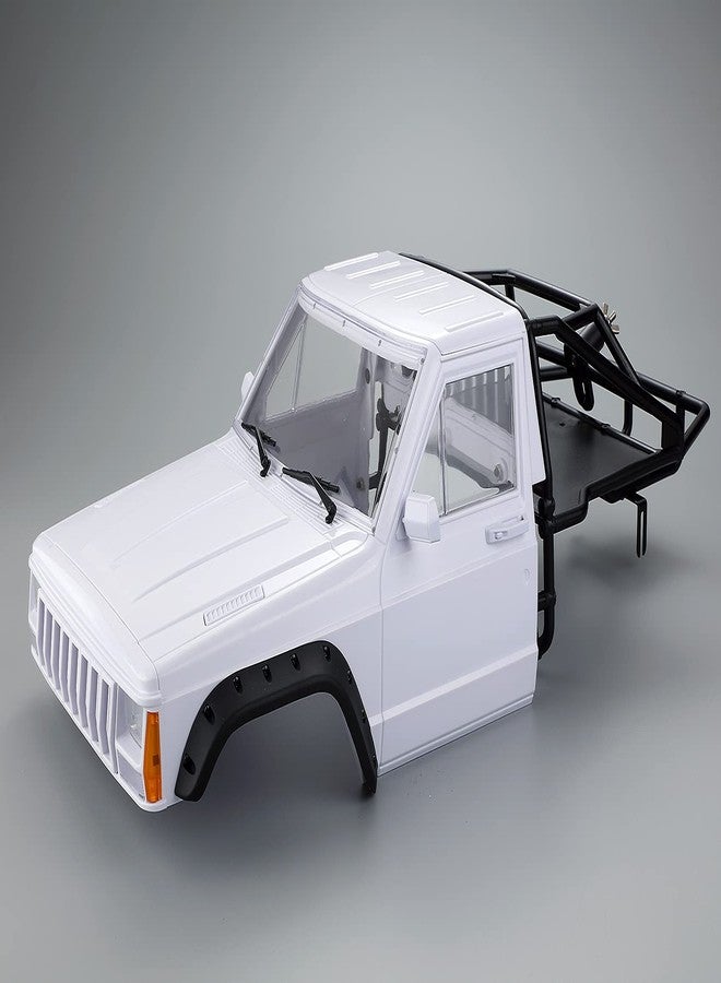 LAFEINA RC Crawler Body Cab & Back-Half Cage Body Shell for 1/10 RC Crawler TRX4 SCX10 90046 AT4 GEN 8 Scout II (White) - Image 2