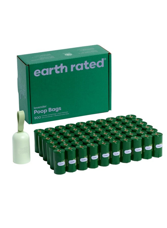 إيرث ريتد حامل أكياس فضلات الكلاب المعتمد على الأرض مع أكياس، متين ومضمون ضد التسرب، برائحة اللافندر، موزع واحد و900 كيس - Image 1