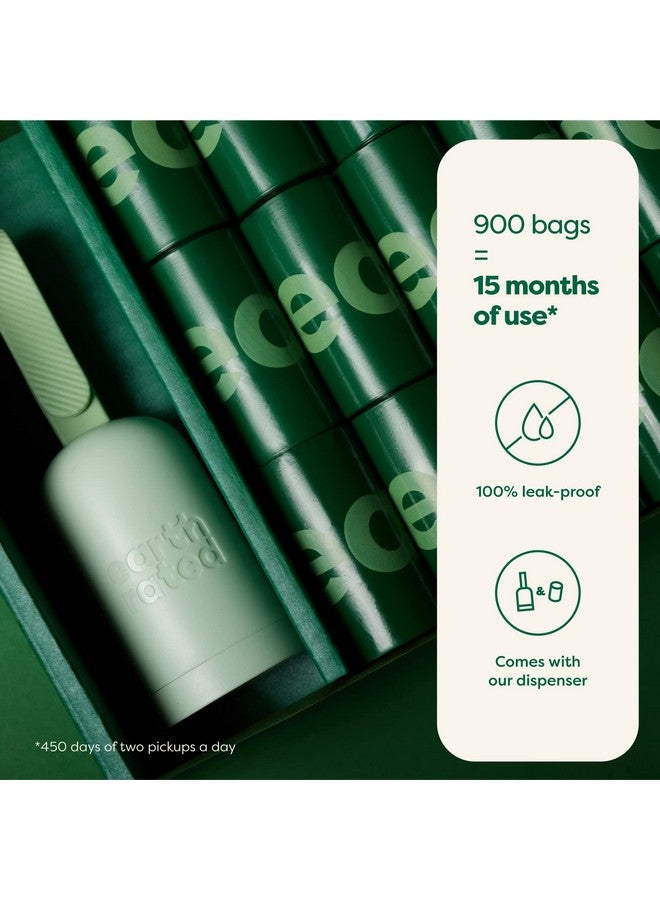 إيرث ريتد حامل أكياس فضلات الكلاب المعتمد على الأرض مع أكياس، متين ومضمون ضد التسرب، برائحة اللافندر، موزع واحد و900 كيس - Image 5