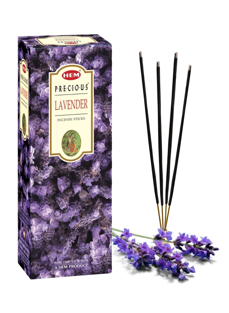 HEM Precious Lavender Incense Sticks | Agarbatti for Home Freshness | Handcrafted & Low Smoke | Burns 35-40 Minutes | Approx. 120 Sticks - Image 1