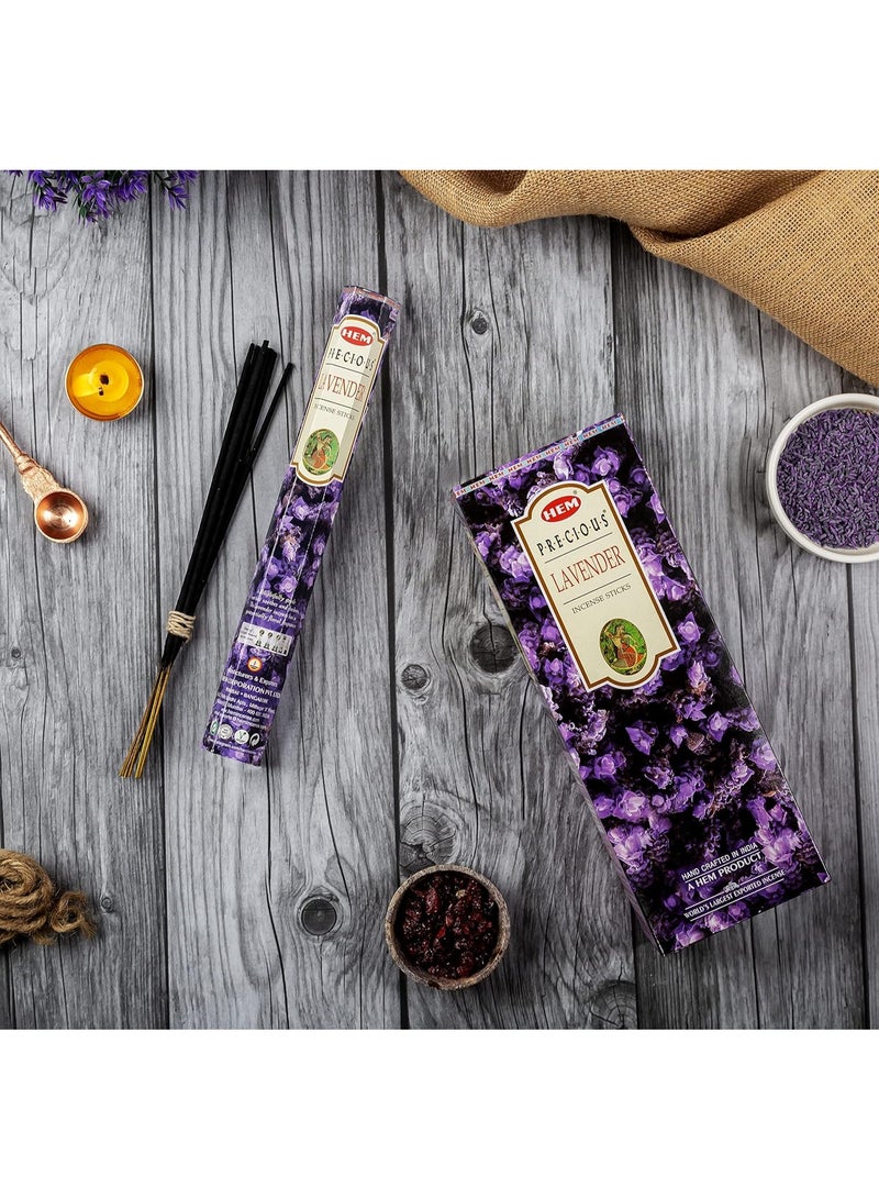 HEM Precious Lavender Incense Sticks | Agarbatti for Home Freshness | Handcrafted & Low Smoke | Burns 35-40 Minutes | Approx. 120 Sticks - Image 2
