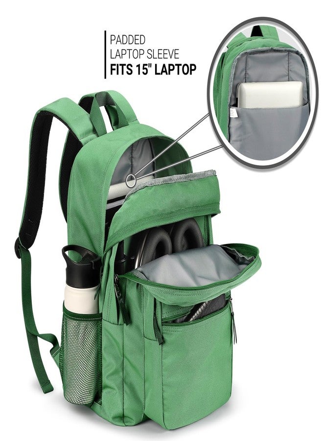 ZORFIN 26L Backpack for College, and Travel: Water Resistant Bookbag, Lemon Green, 16.5 Inch - Image 4