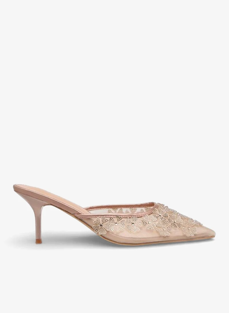 Flora Bella By Shoexpress ROSE GOLD Women Stiletto Heel Mules Ramadan Collections for Women | Best Price UAE