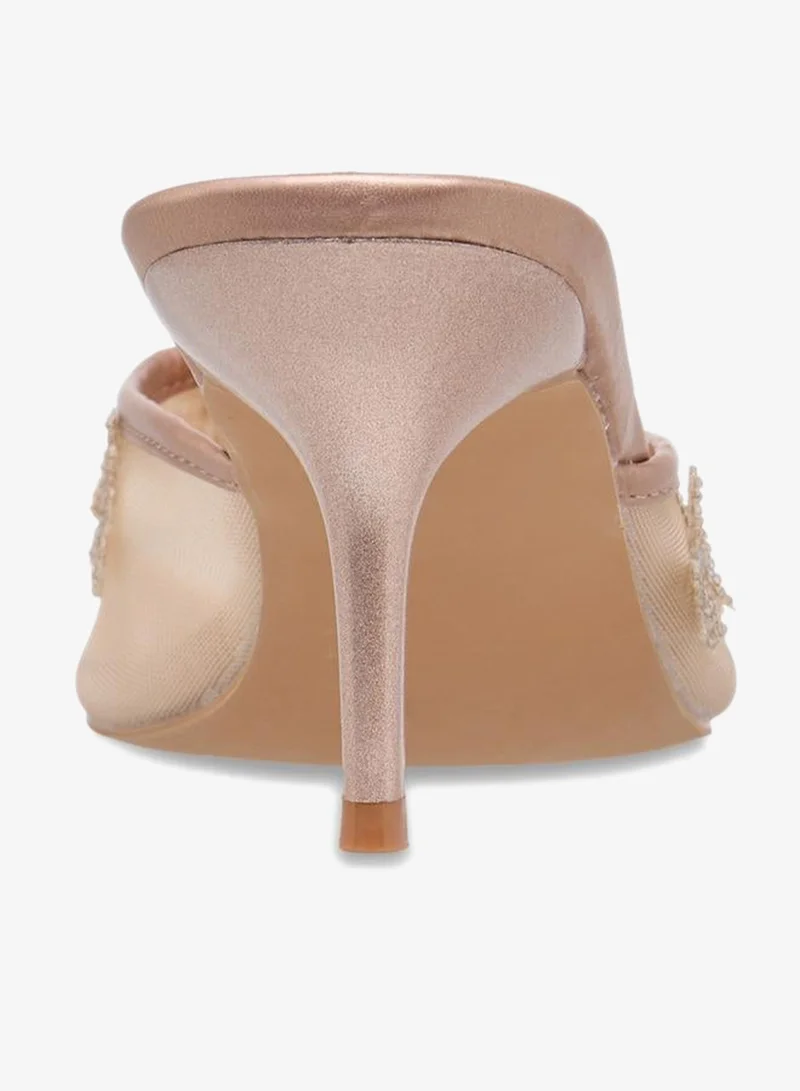 Flora Bella By Shoexpress ROSE GOLD Women Stiletto Heel Mules Ramadan Collections for Women | Best Price UAE