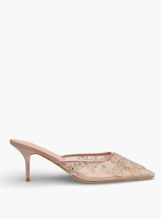 Flora Bella By Shoexpress ROSE GOLD Women Kitten Heel for Women | Best Price UAE