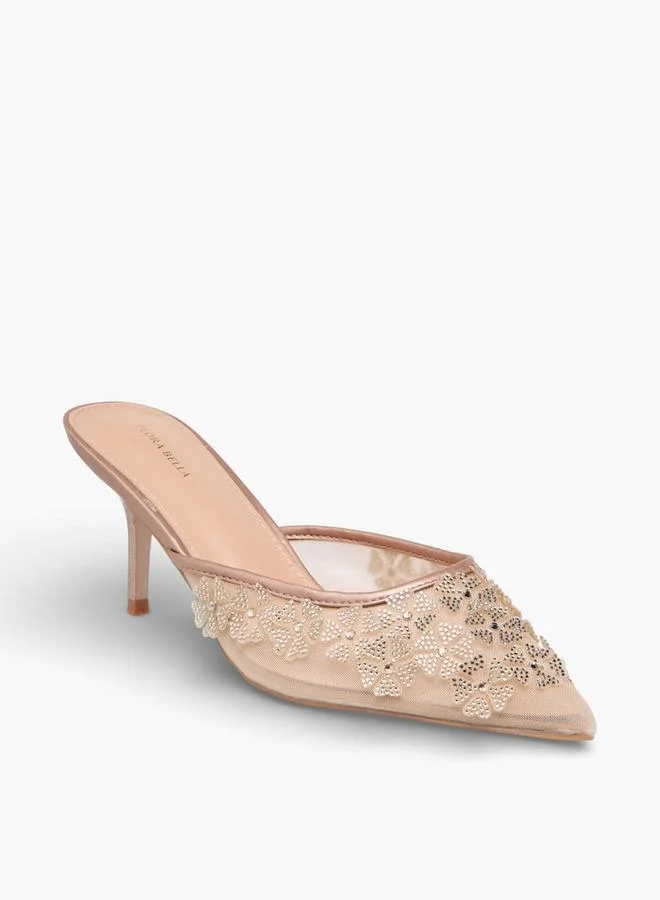 Flora Bella By Shoexpress ROSE GOLD Women Kitten Heel for Women | Best Price UAE