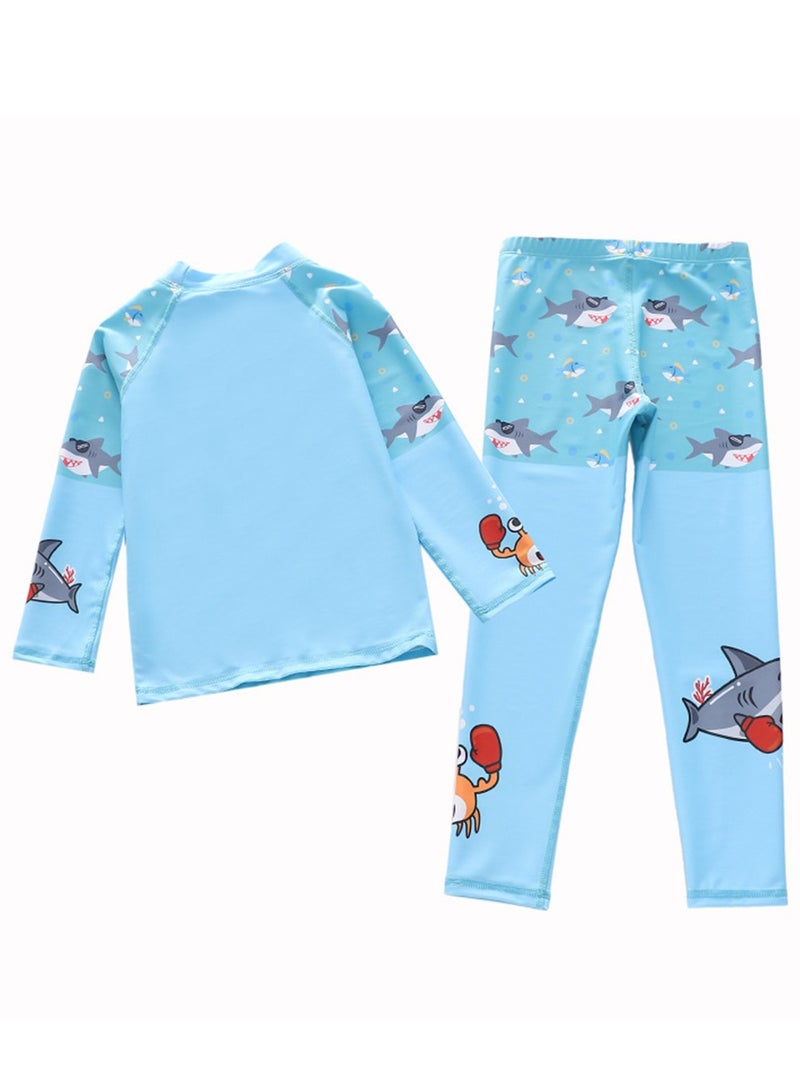 Generic 2pcs children's swimsuit boys one piece long sleeve long pants surfing swimsuit swimsuit - Image 2