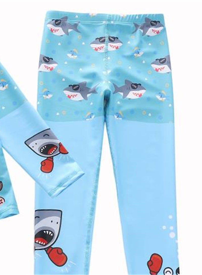 Generic 2pcs children's swimsuit boys one piece long sleeve long pants surfing swimsuit swimsuit - Image 4