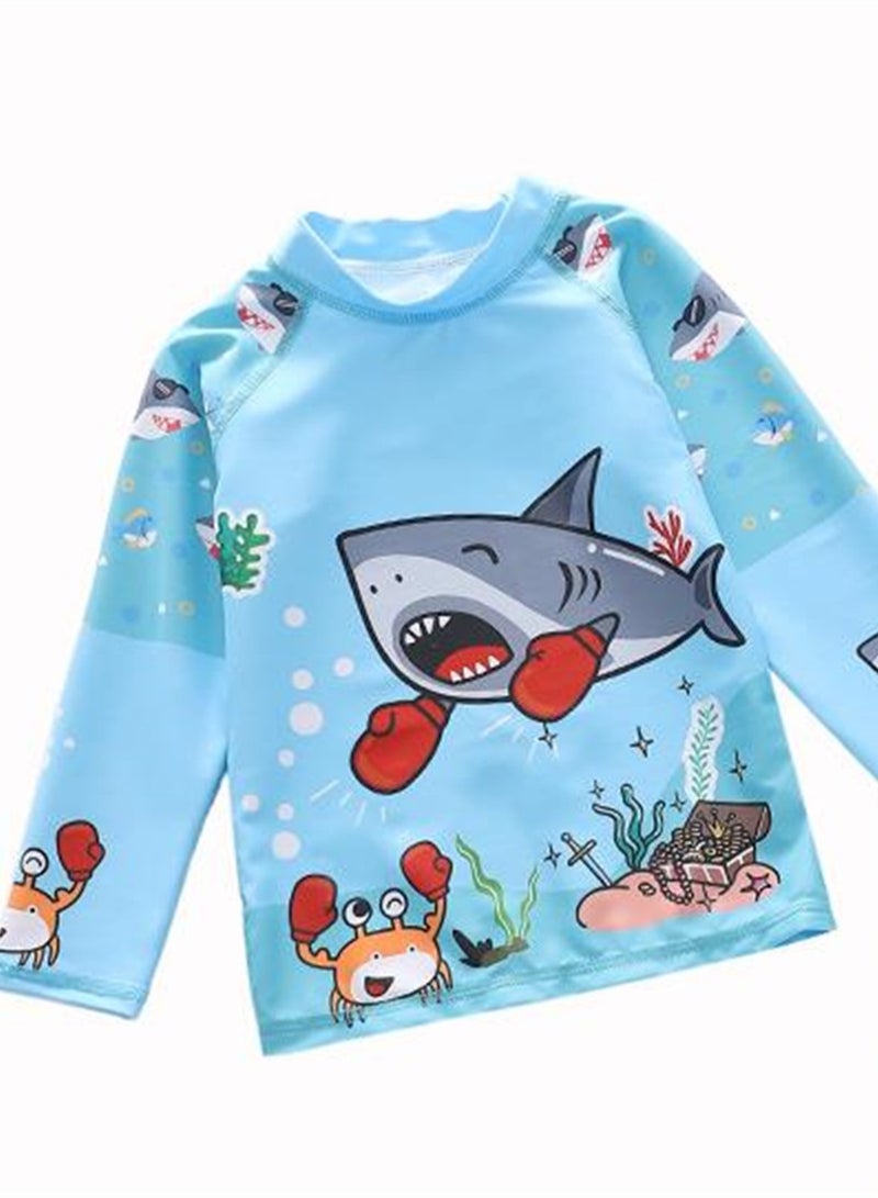 Generic 2pcs children's swimsuit boys one piece long sleeve long pants surfing swimsuit swimsuit - Image 3