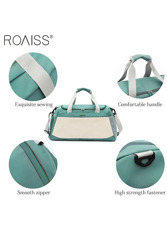 roaiss - Wet Dry Separation Fitness Bag Large Capacity Independent Shoe Storage Travel Handbag Adjustable Detachable Shoulder Strap Yoga Bag - Image 1