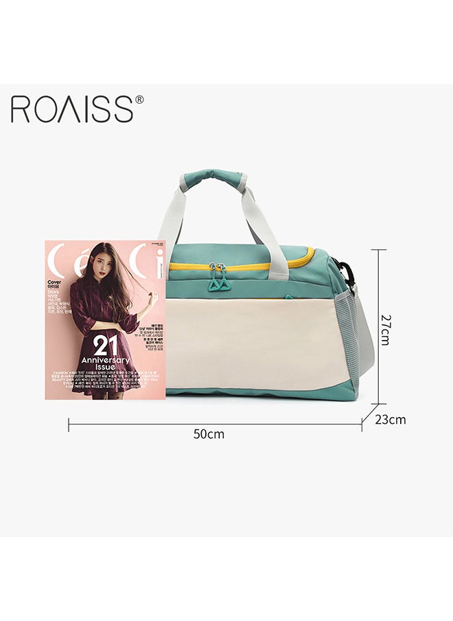 roaiss - Wet Dry Separation Fitness Bag Large Capacity Independent Shoe Storage Travel Handbag Adjustable Detachable Shoulder Strap Yoga Bag - Image 1