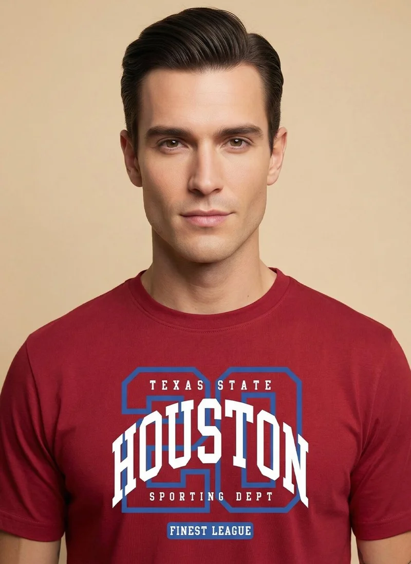 نوبيرو Nobero Regular Fit Printed T-shirt for Men