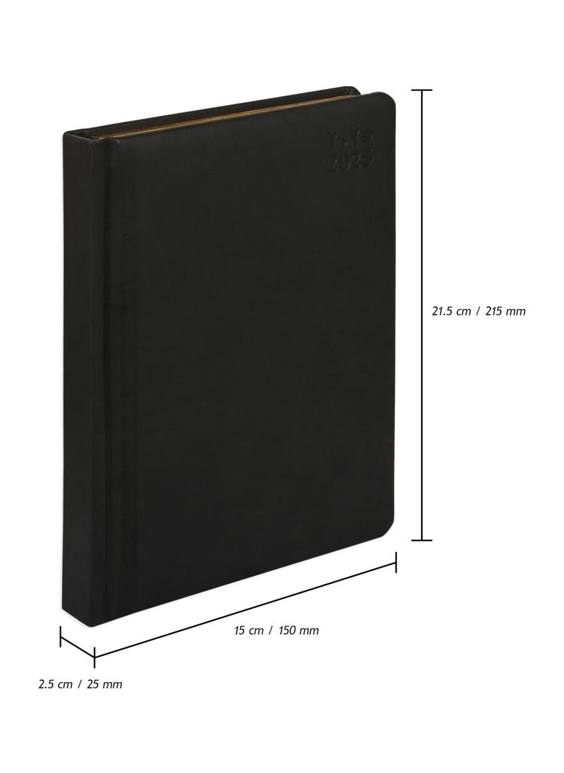 FIS FIS Golden A5 Diary 2025 (Arabic/English) Black - FSDI19AEG25BK  - Image 4