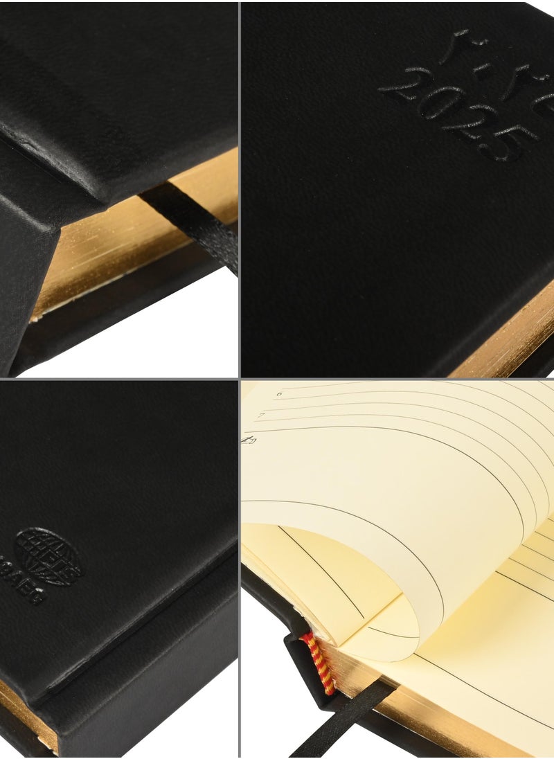 FIS FIS Golden A5 Diary 2025 (Arabic/English) Black - FSDI19AEG25BK  - Image 3