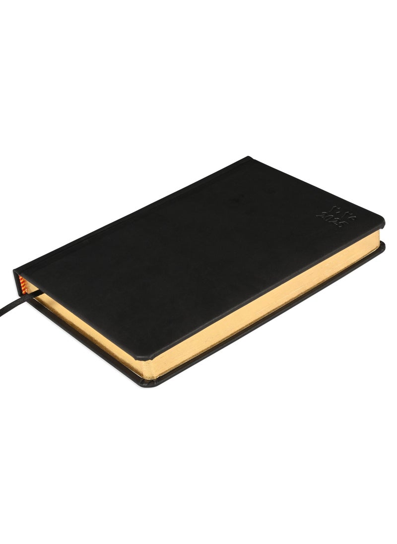 FIS FIS Golden A5 Diary 2025 (Arabic/English) Black - FSDI19AEG25BK  - Image 1