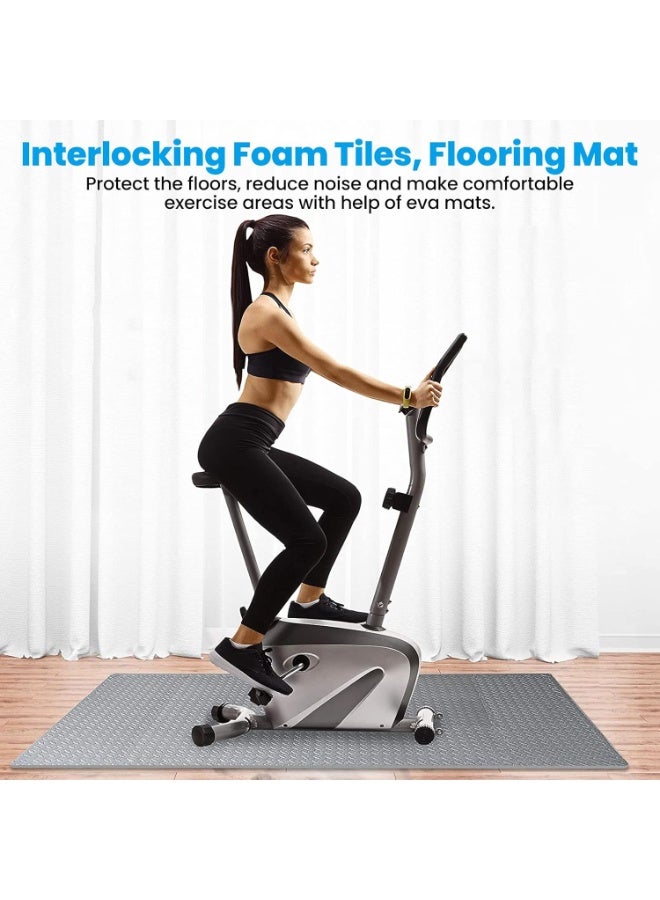 Soofam 12 Pack Puzzle Exercise Floor Mat, EVA Foam Mats with Interlocking Floor Tiles, 12'' x 12'' Foam Gym Mat, Protective Flooring Mats Interlocking for Home and Gym Equipment - Image 2