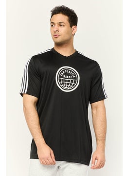 Adidas Men Sportswear Fit Short Sleeves Outdoor T-Shirt, Black  - Image 1