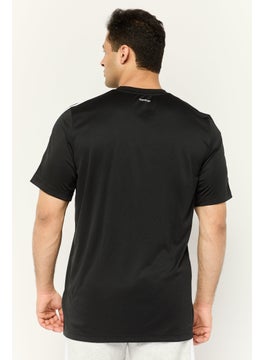 Adidas Men Sportswear Fit Short Sleeves Outdoor T-Shirt, Black  - Image 3