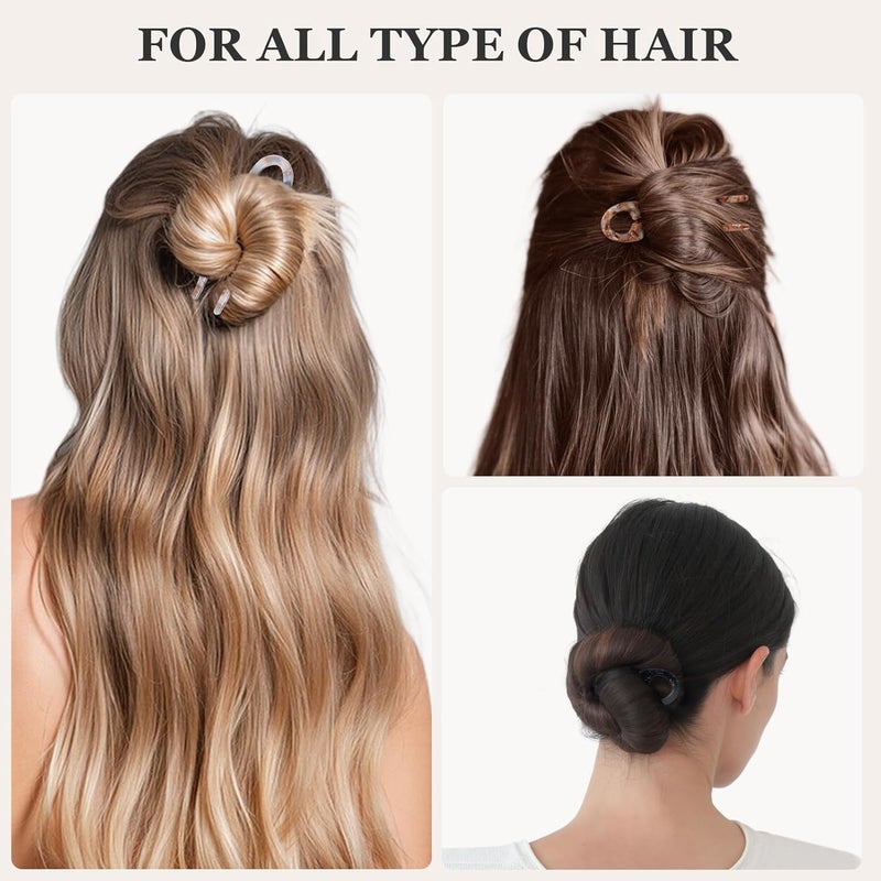 Sunolga 3 PCS French Hair Pins for Women, 4.38" Large Prestige Hair Pins for All Hair, Curved Shape for Better Head Fit Hair Accessories, Serrated Anti-Slip Design Hairpins - Image 5