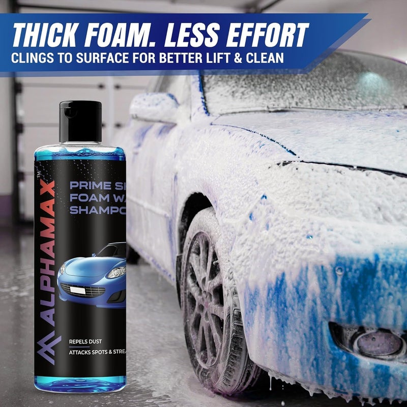 Alphamax Foam Car Wash Shampoo - 300ml | pH Neutral, Shine-Enhancing Formula | Luxurious, Honey-Thick Suds for Bucket Wash & Foam Cannon | Pleasant Fragrance (Pack of 1) - Image 2