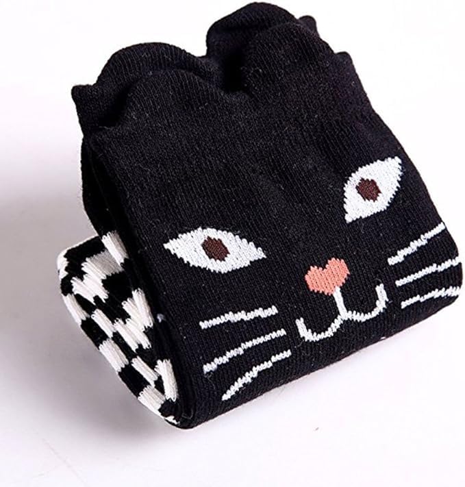 Galox جوارب جالوكسي للفتيات بطول الركبة هدايا ممتعة مجنونة بنقوش حيوانات لطيفة جوارب قطنية طويلة للأعمار من 5 إلى 12 سنة عبوة من 1 - Image 3