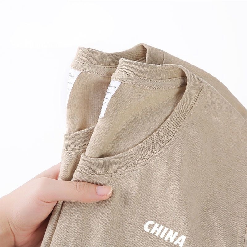 Factory Fashion Brand Printed T-Shirt Men'S And Women'S Summer Shoulder Round Neck Slim Short Sleeve Breathable Joker Base Shirt - Image 5