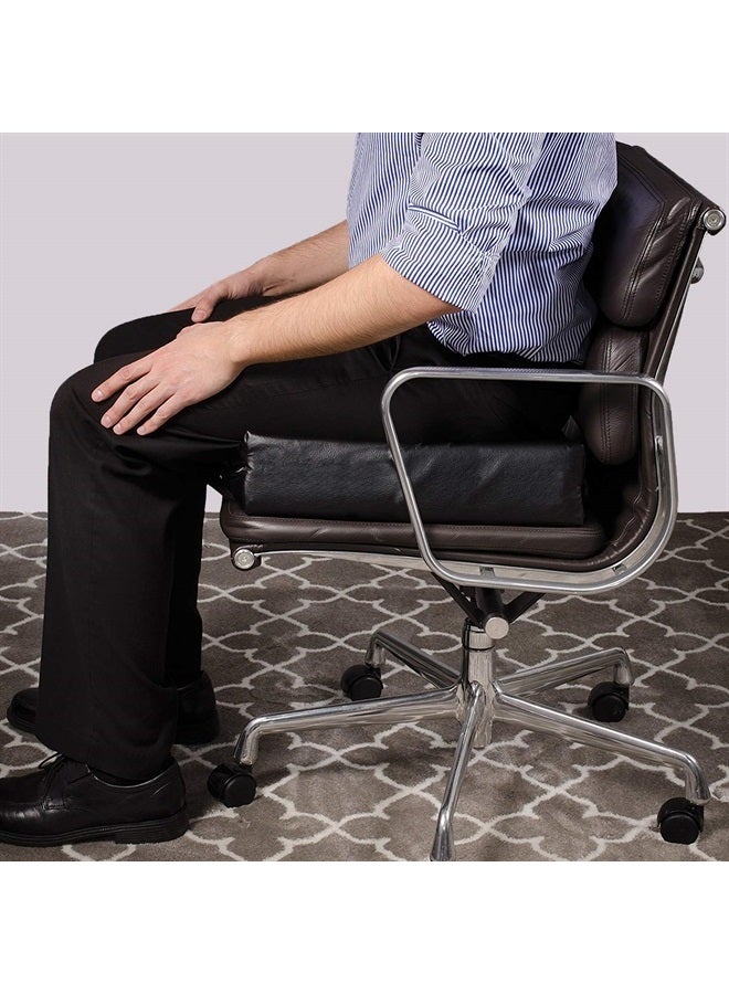 DMI Comfort Seat Cushion for Soft and Firm Support on Wheelchairs, Office Chairs, Dining Chairs and Stadium Seats, Standard Foam, 16 x 16 x 4, Black - Image 4