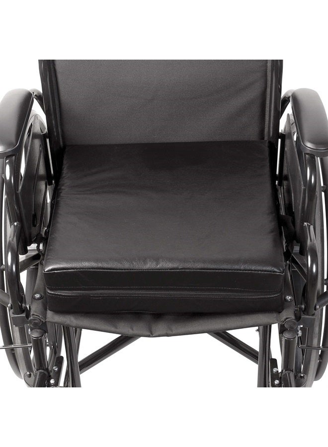 DMI Comfort Seat Cushion for Soft and Firm Support on Wheelchairs, Office Chairs, Dining Chairs and Stadium Seats, Standard Foam, 16 x 16 x 4, Black - Image 5